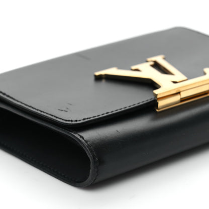 Louis Vuitton Calfskin Chain Louise MM Black 7 of 8