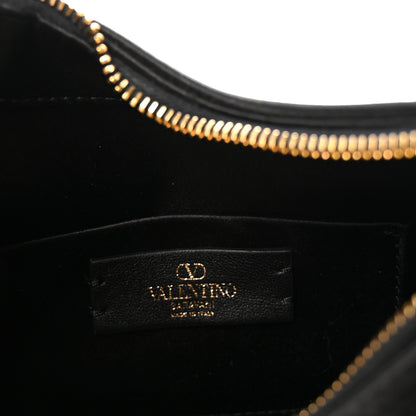 Valentino Garavani Satin Crystal Mini Vlogo Moon Bag Black 6 of 9
