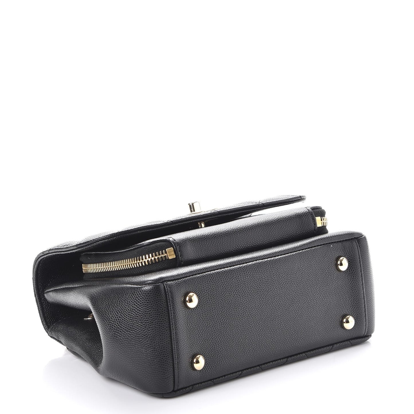 Caviar Quilted Small Business Affinity Flap Black