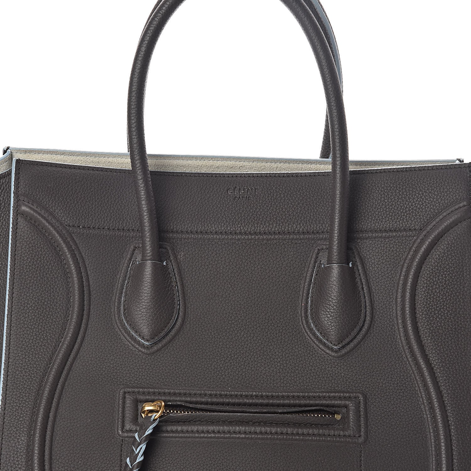 Celine Baby Grained Calfskin Medium Phantom Luggage Anthracite 6 of 8