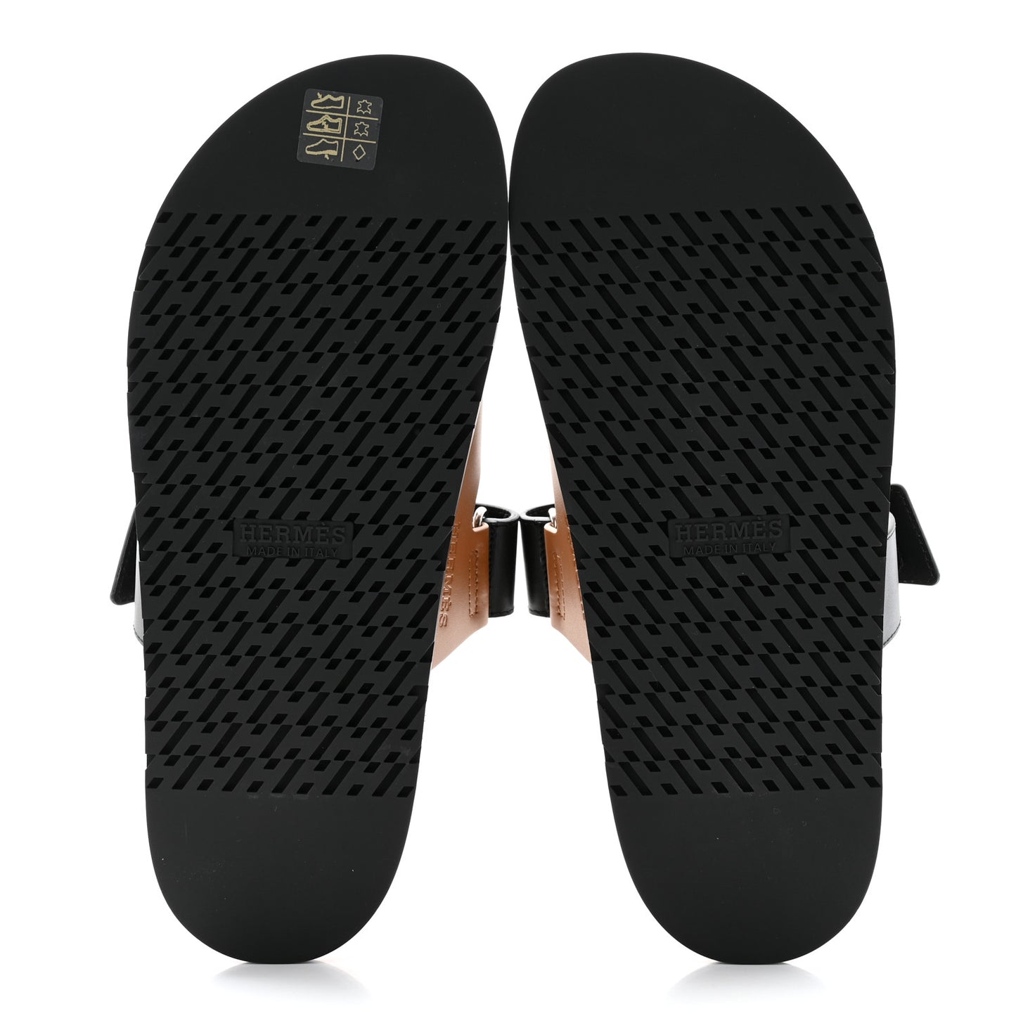 Calfskin Mens Chypre Sandals 41 Naturel Safari Black