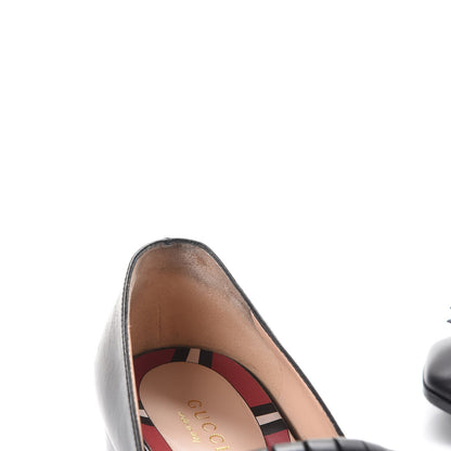 Gucci Malaga Kid GG Marmont Fringe Loafer Pumps Size 39 Black 12 of 19