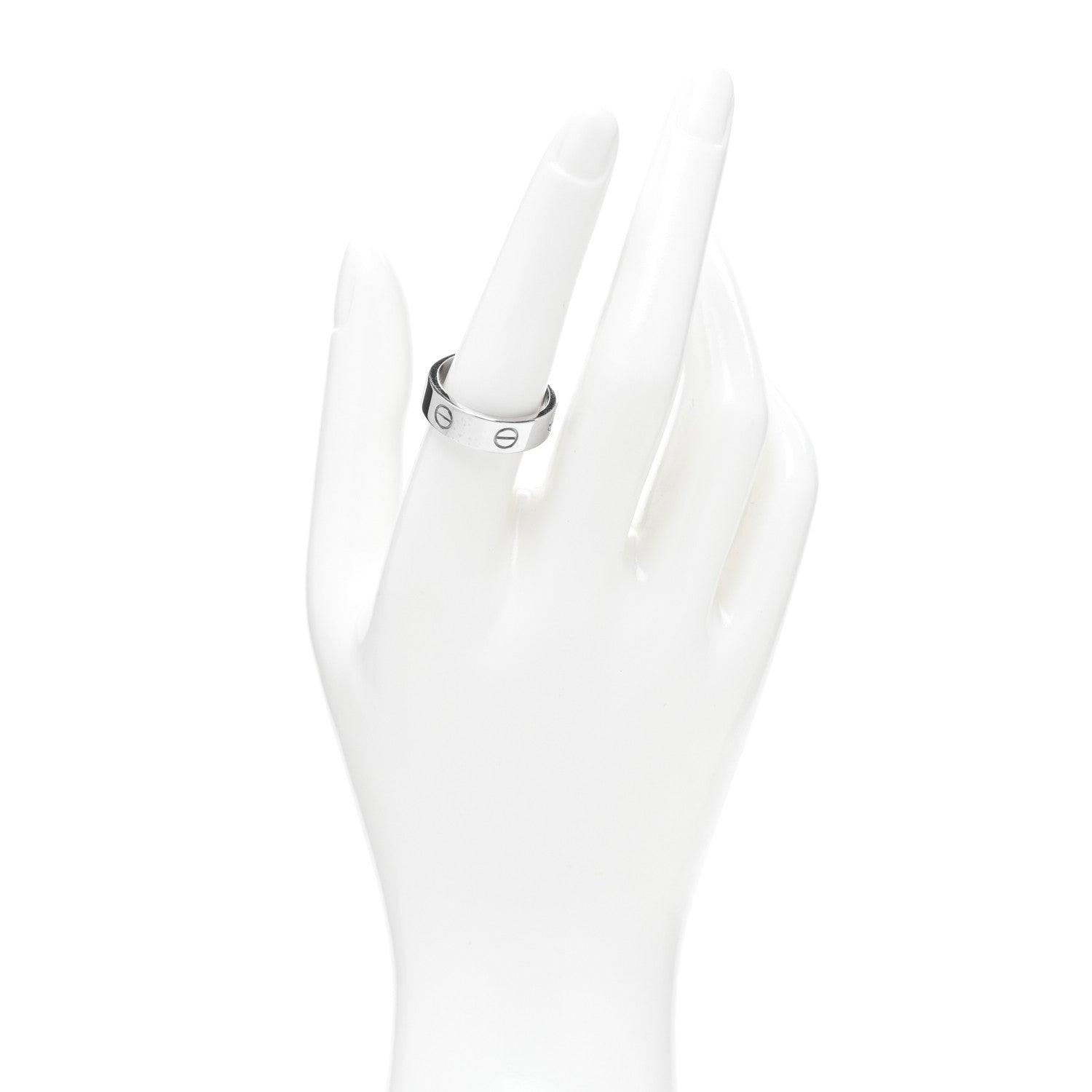 Cartier 18K White Gold 5.5mm LOVE Ring 57 8 2 of 4