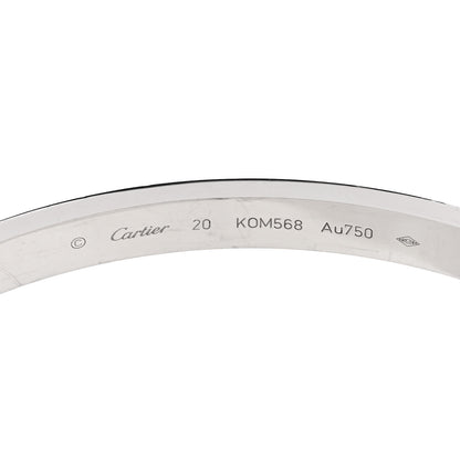 Cartier 18K White Gold LOVE Bracelet 20 4 of 6