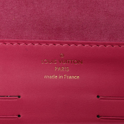 Louis Vuitton Calfskin Embossed Courtney Pochette Clutch Fuchsia 6 of 7