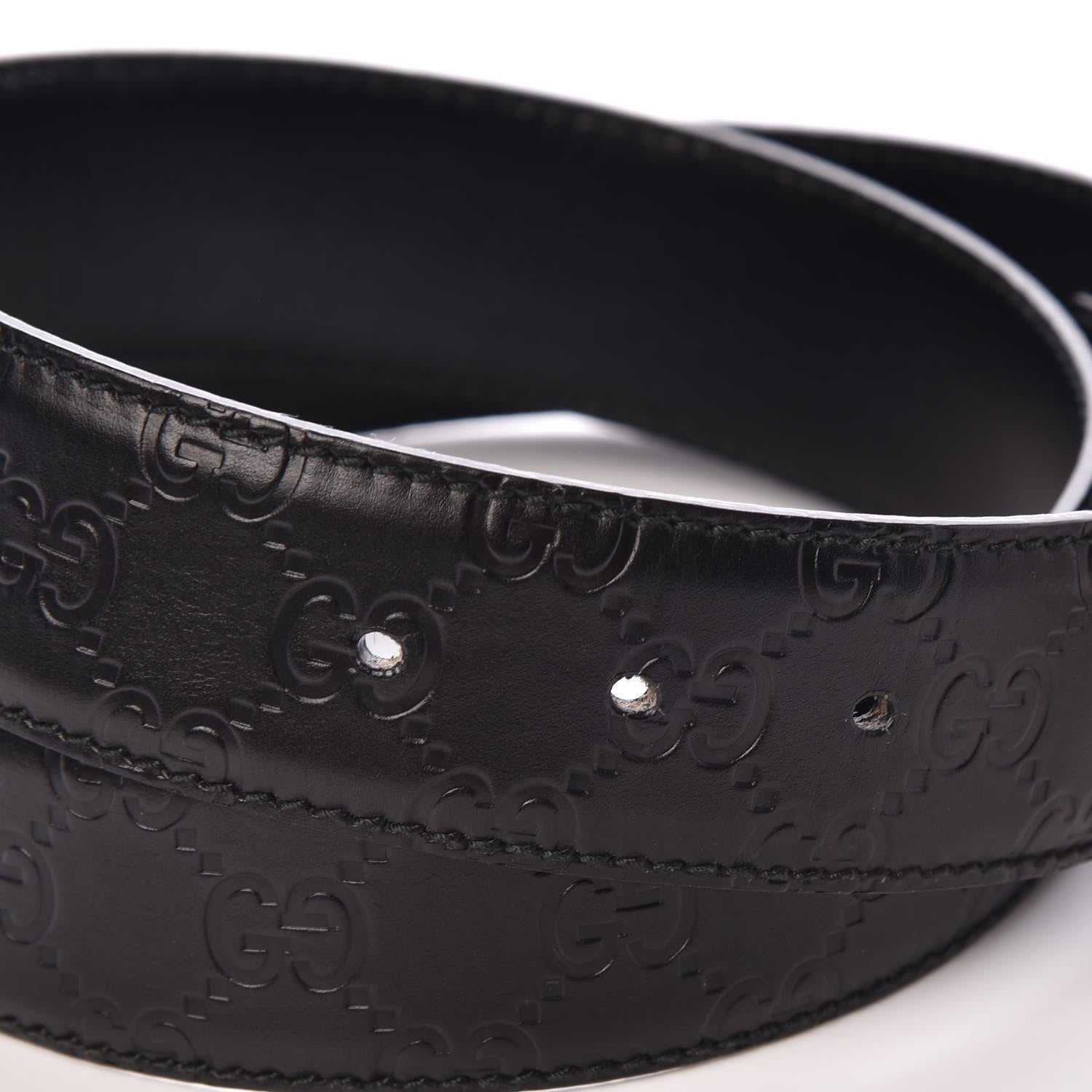 Gucci Guccissima Interlocking G Belt 95 38 Black 5 of 6