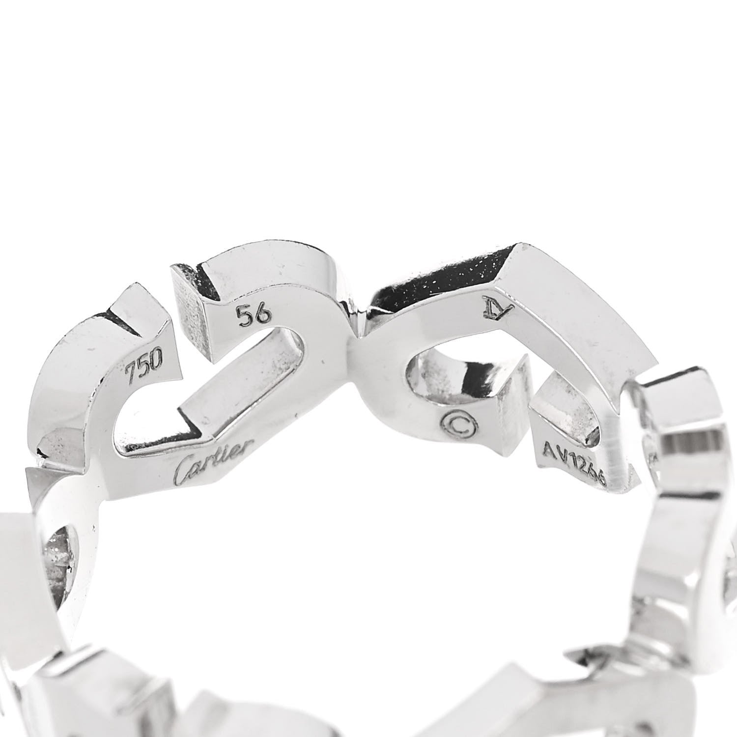 Cartier 18K White Gold Diamond Hearts and Symbols Ring 56 7.75 4 of 4