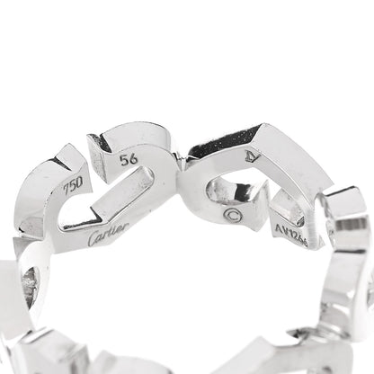 Cartier 18K White Gold Diamond Hearts and Symbols Ring 56 7.75 4 of 4