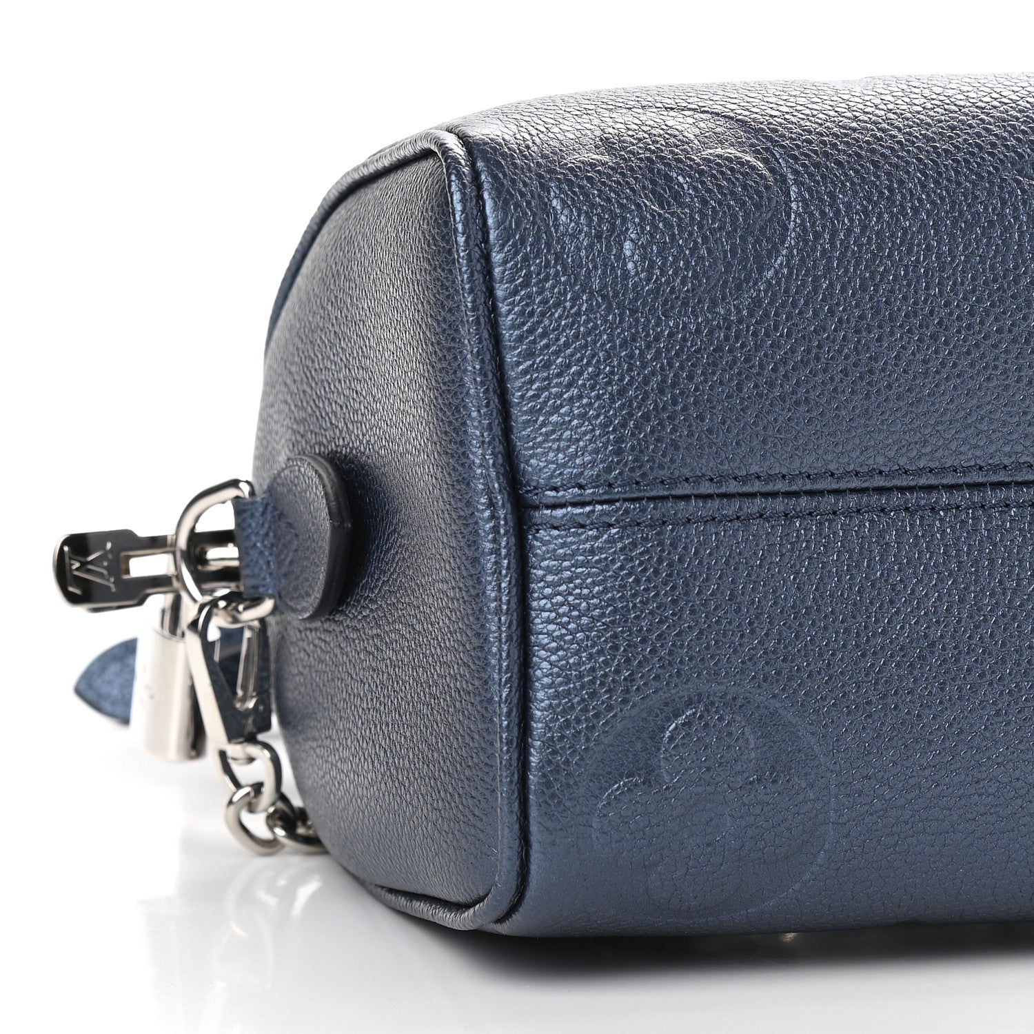 Louis Vuitton Metallic Empreinte Monogram Giant Speedy Bandouliere 20 Navy Nacre 7 of 8