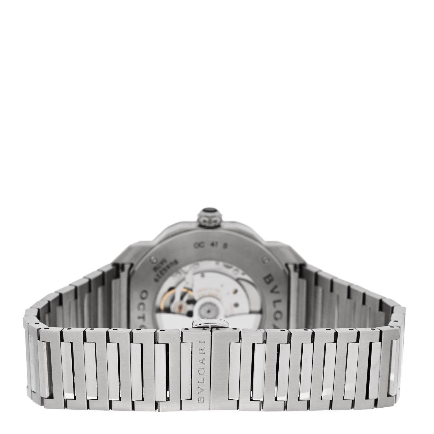 Bulgari Stainless Steel 41mm Octo Automatic Watch Blue 4 of 5