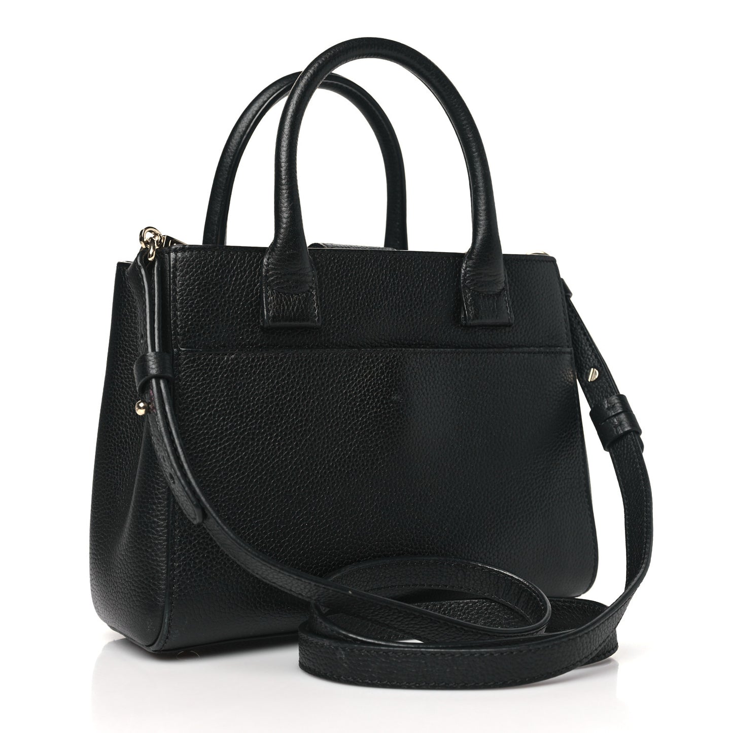 Grained Calfskin Mini Neo Executive Shopper Tote Black