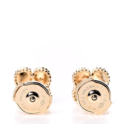 Van Cleef & Arpels 18K Yellow Gold Black Onyx Sweet Alhambra Earrings 4 of 5