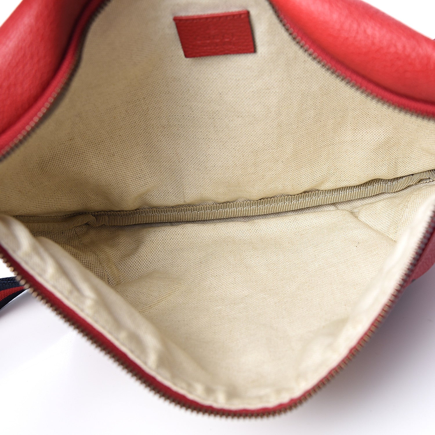 Gucci Grained Calfskin Logo Belt Bag Hibiscus Red 4 of 9