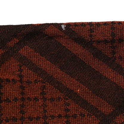 Gucci Wool Silk Fox Fur Monogram Shawl Scarf Orange Brown 6 of 6