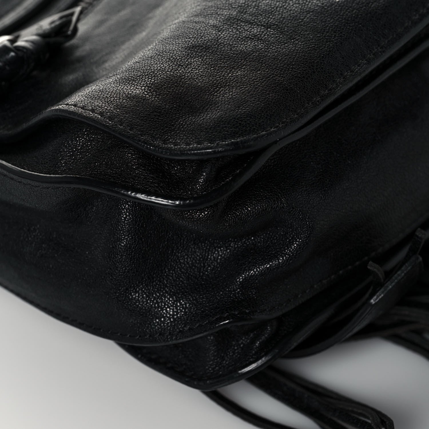 Proenza Schouler Lambskin Fringe PS1 Crossbody Pouch Black 11 of 14
