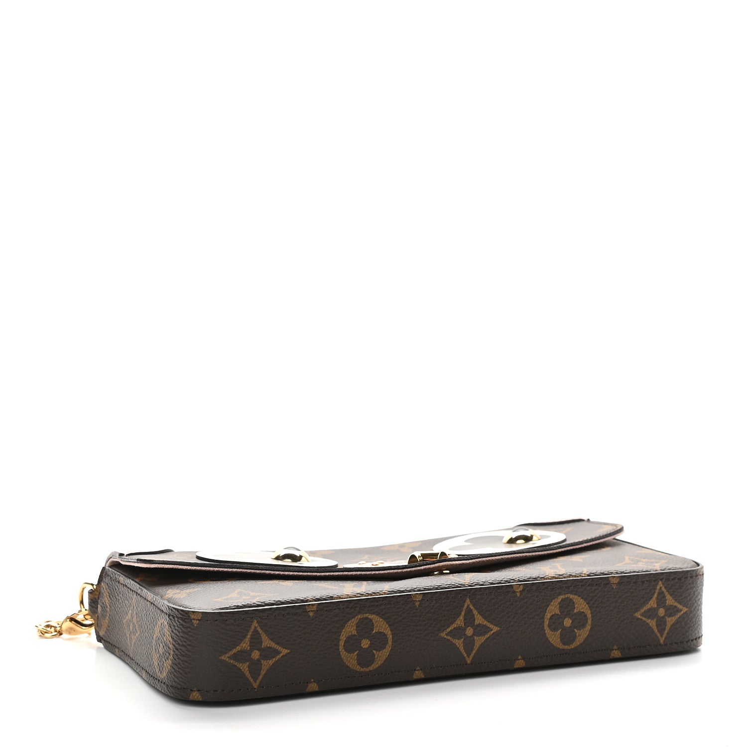 Louis Vuitton Monogram Valentine Dog Pochette Felicie Chain Wallet 4 of 10