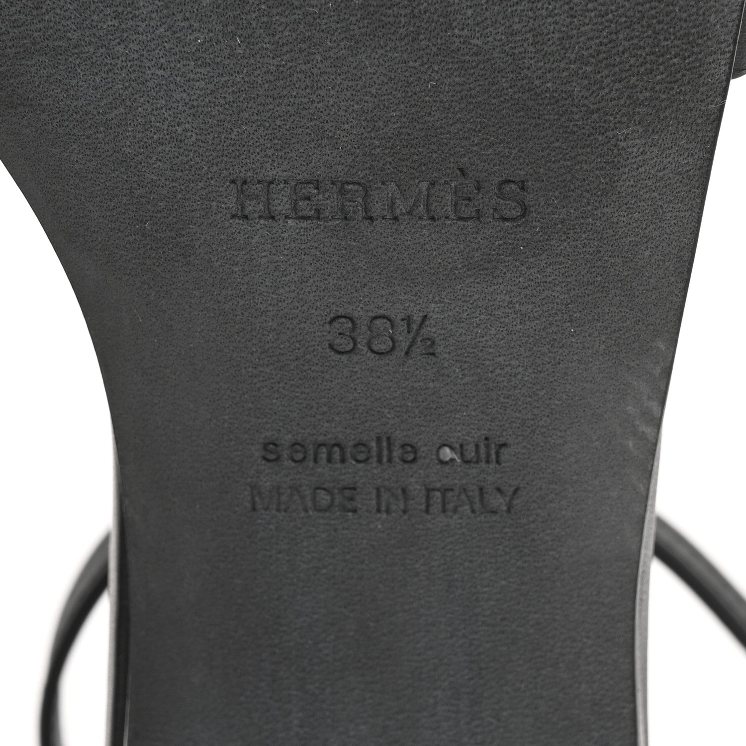 Hermes Calfskin Encens 50 Sandals 38.5 Black 5 of 6