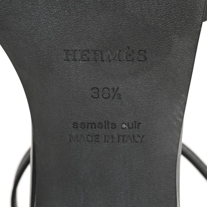 Hermes Calfskin Encens 50 Sandals 38.5 Black 5 of 6