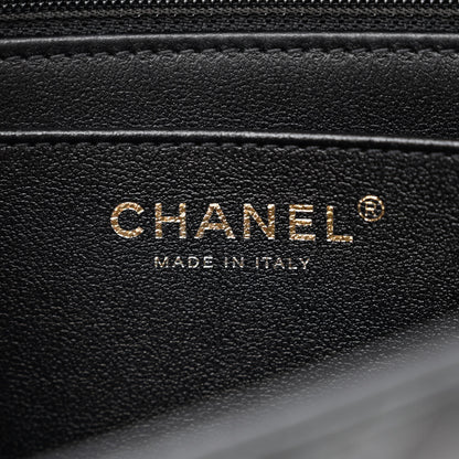Chanel Lambskin Quilted Small Strass On Top Flap Bag Black 6 of 12