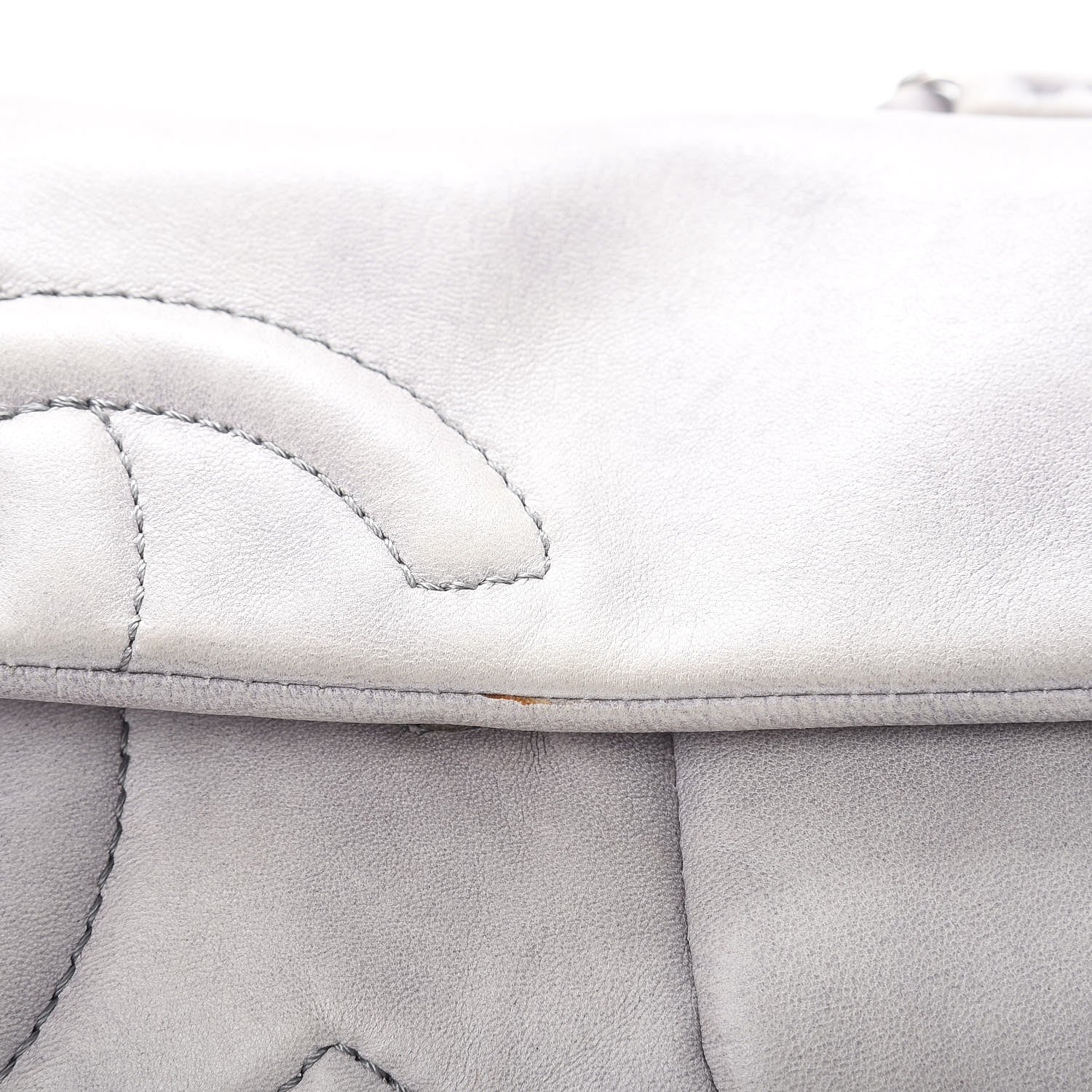 Chanel Lambskin Diagonal CC Chain Flap Grey 8 of 12
