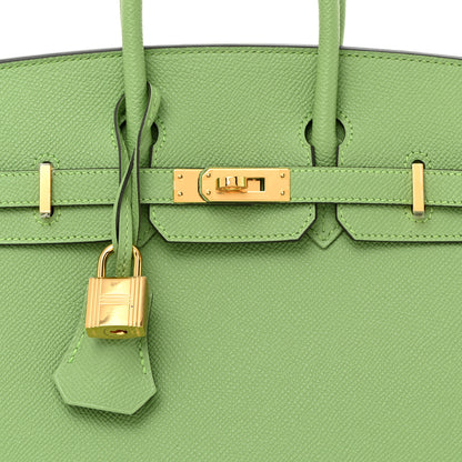 Hermes Epsom Birkin Sellier 25 Vert Criquet 8 of 11