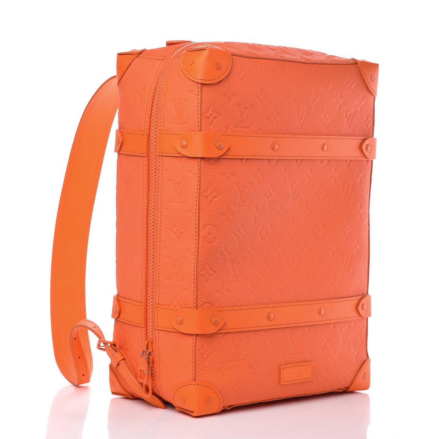Taurillon Empreinte Soft Trunk Backpack PM Orange