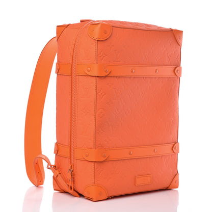 Louis Vuitton Taurillon Empreinte Soft Trunk Backpack PM Orange 5 of 12