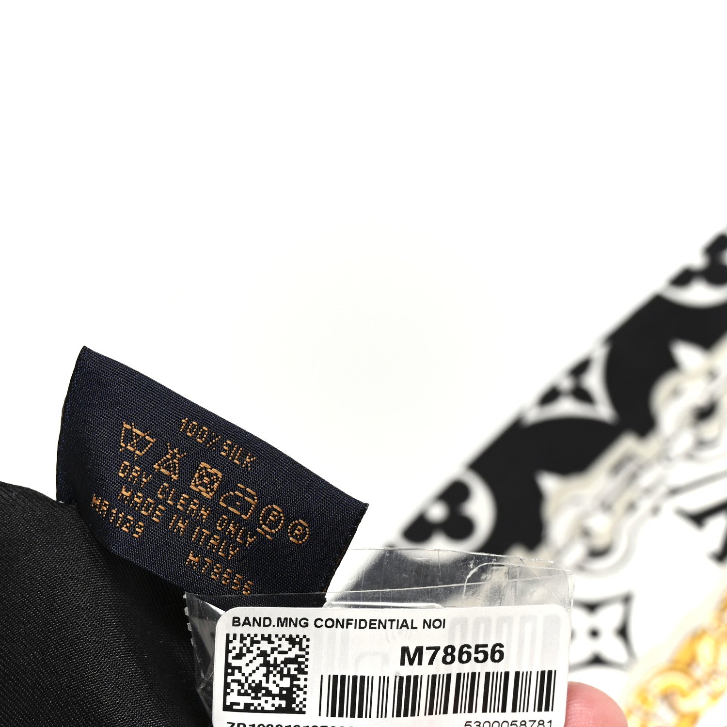 Louis Vuitton Silk Monogram Confidential Bandeau Black 4 of 4