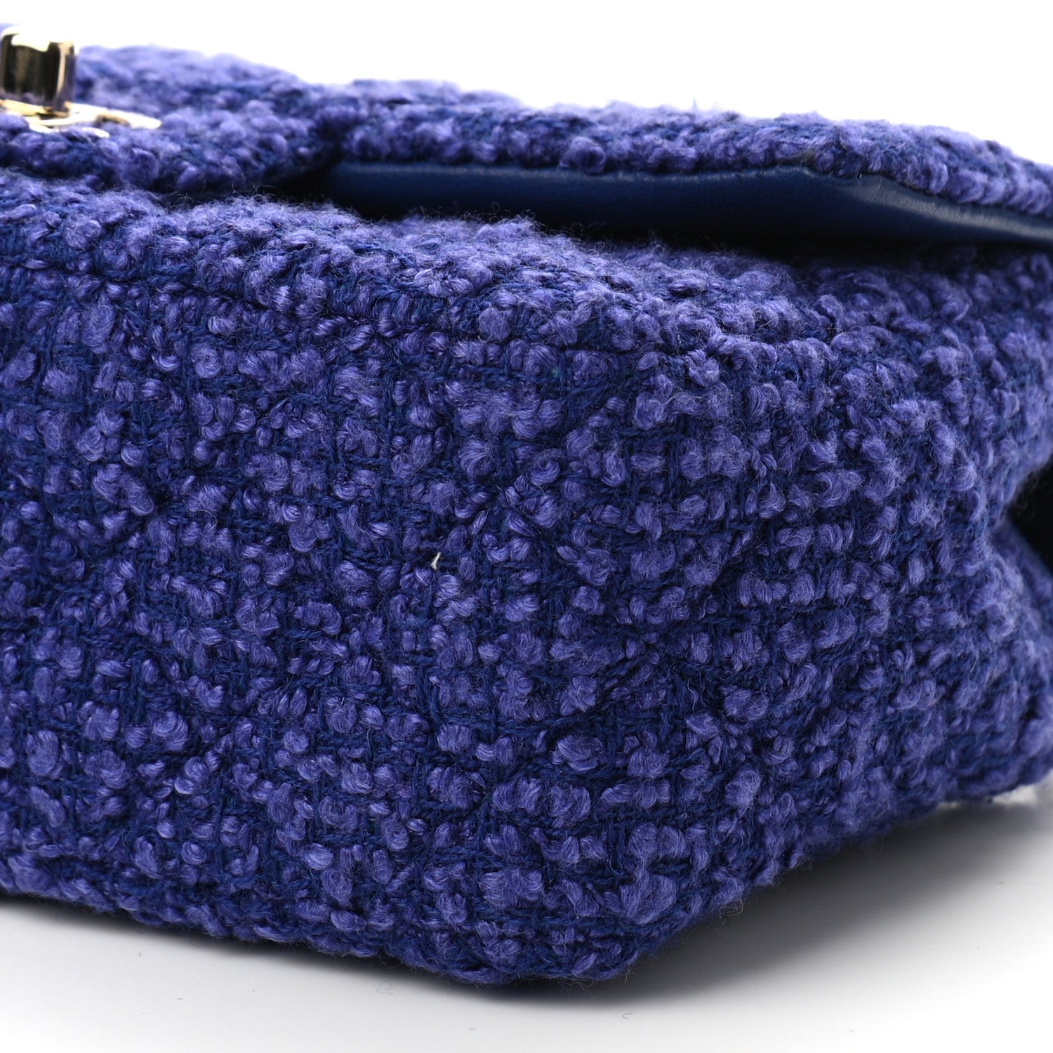 Chanel Tweed Quilted Mini Rectangular Flap Blue 9 of 10