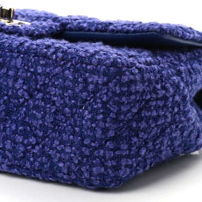 Chanel Tweed Quilted Mini Rectangular Flap Blue 9 of 10