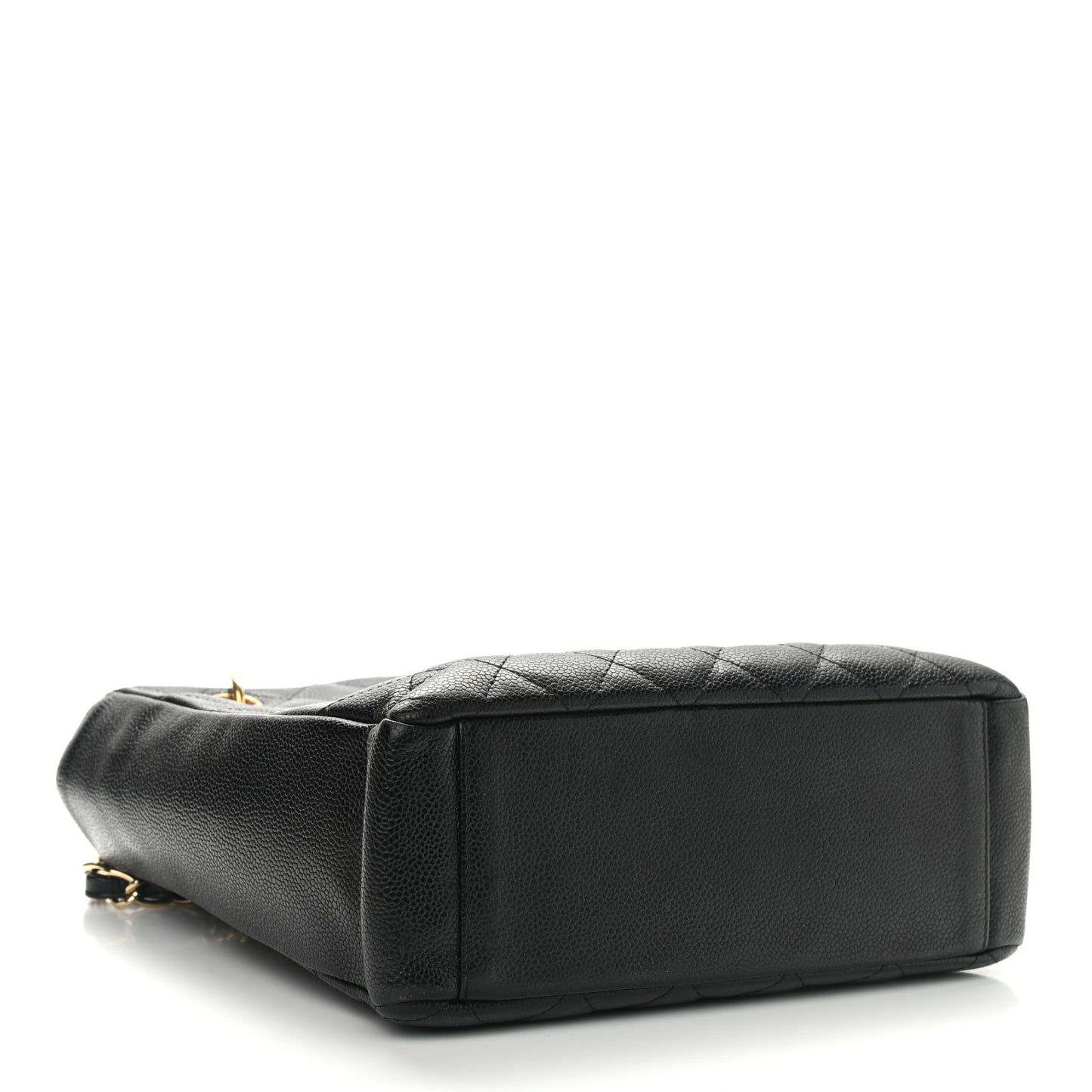 Caviar Quilted Petit Shopping Tote PST Black