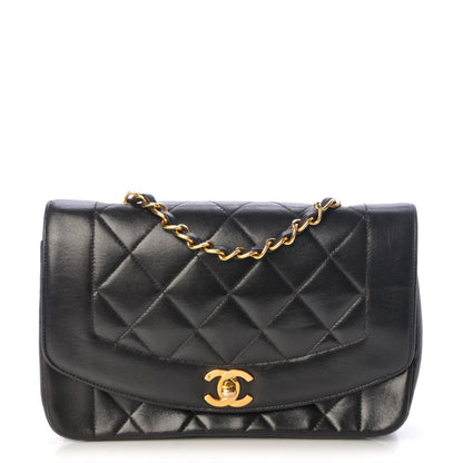 Chanel Lambskin Quilted Small Single Flap Black 1 of 8