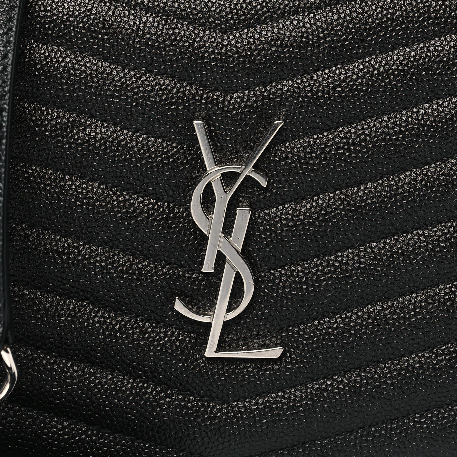 Saint Laurent Grain De Poudre Matelasse Monogram Mini Lou Camera Bag Black 8 of 10