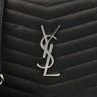 Saint Laurent Grain De Poudre Matelasse Monogram Mini Lou Camera Bag Black 8 of 10