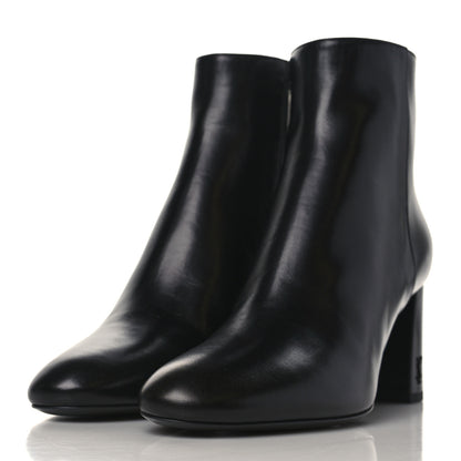 Saint Laurent Nappa Vendome Loulou Ankle Zip Boots 39.5 Black 3 of 9