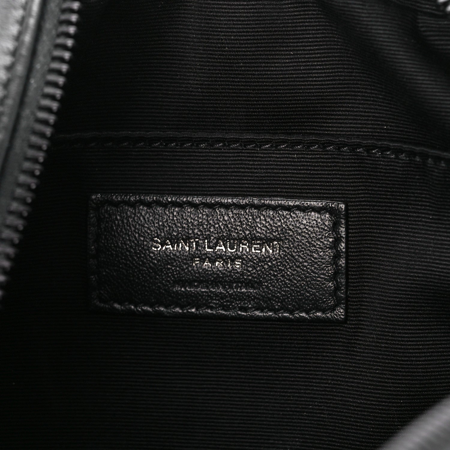Saint Laurent Calfskin Matelasse Monogram Monochrome Lou Camera Bag Black 6 of 10