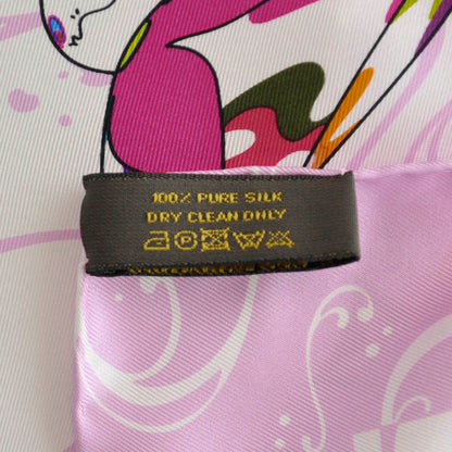 Louis Vuitton Silk Murakami Multicolor Boyfriend Wave Scarf 5 of 8