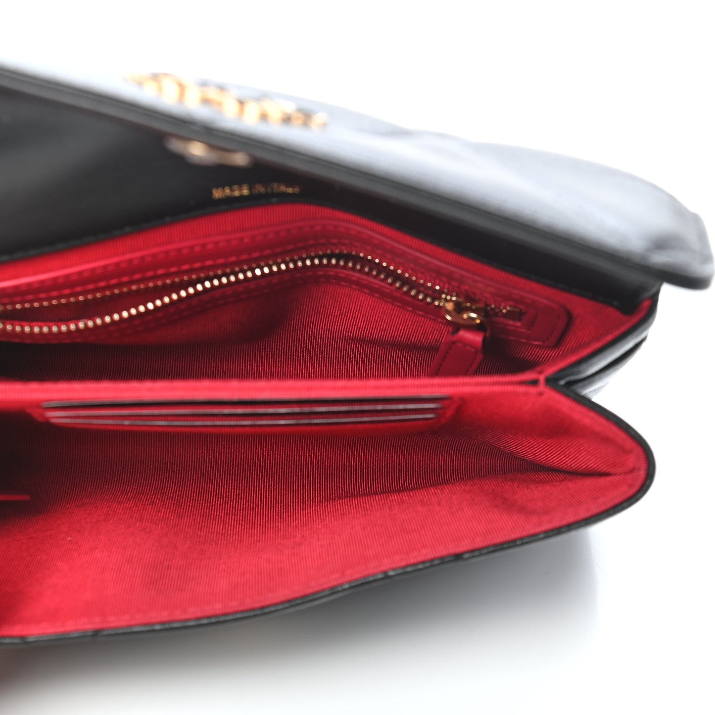 Lambskin Quilted Chanel 19 Flap Clutch Black