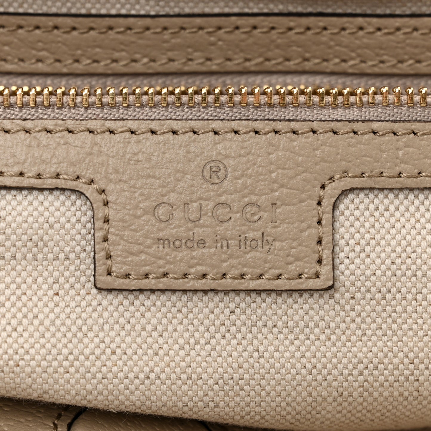 GG Supreme Monogram Textured Dollar Calfskin Web Large Ophidia Shopping Tote Beige Mystic White Oatmeal
