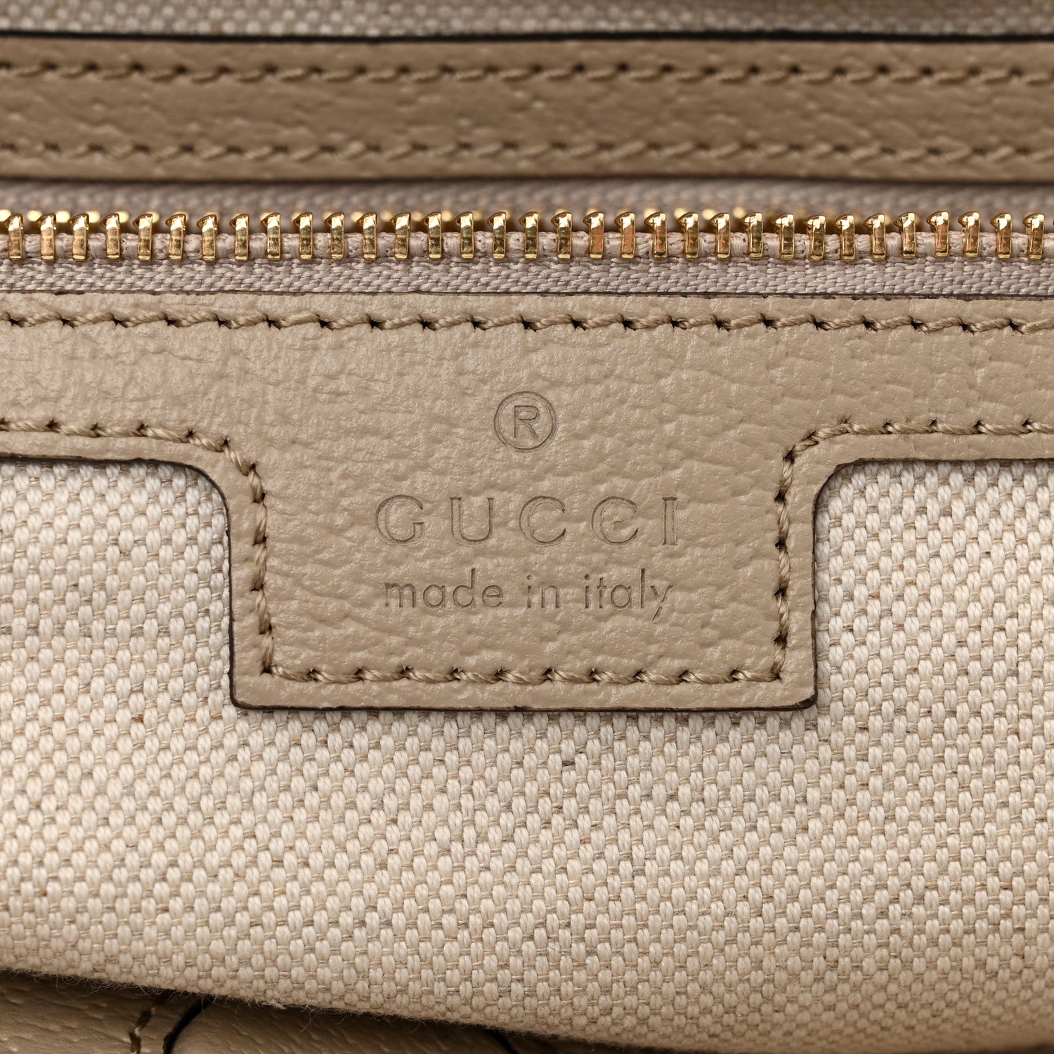 Gucci GG Supreme Monogram Textured Dollar Calfskin Web Large Ophidia Shopping Tote Beige Mystic White Oatmeal 6 of 10