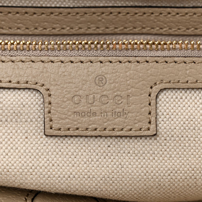 Gucci GG Supreme Monogram Textured Dollar Calfskin Web Large Ophidia Shopping Tote Beige Mystic White Oatmeal 6 of 10