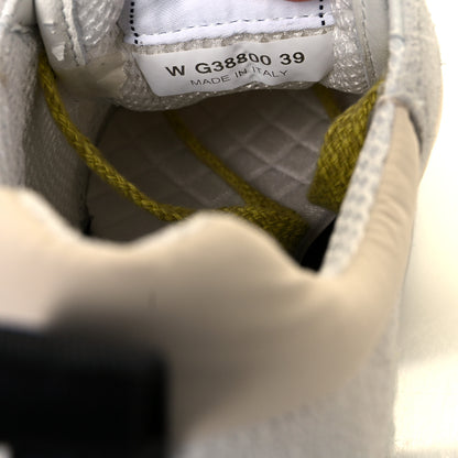 Chanel Nylon Calfskin Suede Womens CC Sneakers 39 Ivory Grey Yellow 7 of 8