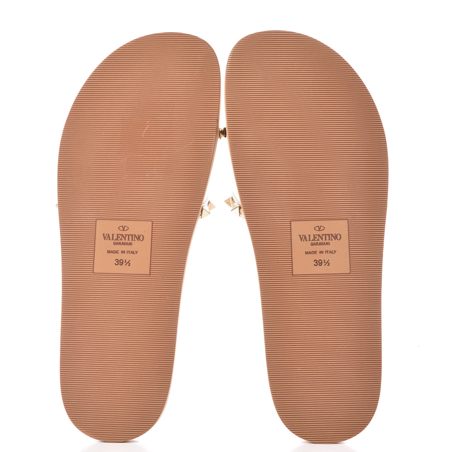 Valentino Garavani PVC Metallic Nappa Rockstud Moonwalk Flat Slide Sandals 39.5 Platino Transparent 5 of 8