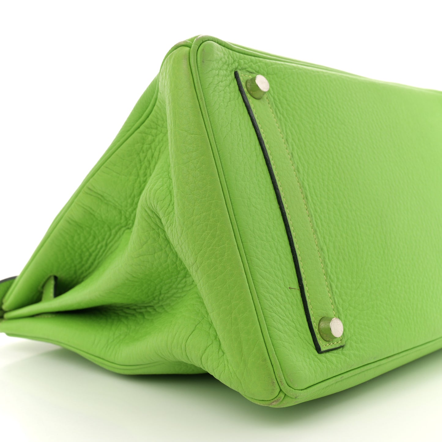 Taurillon Clemence Birkin 35 Vert Cru