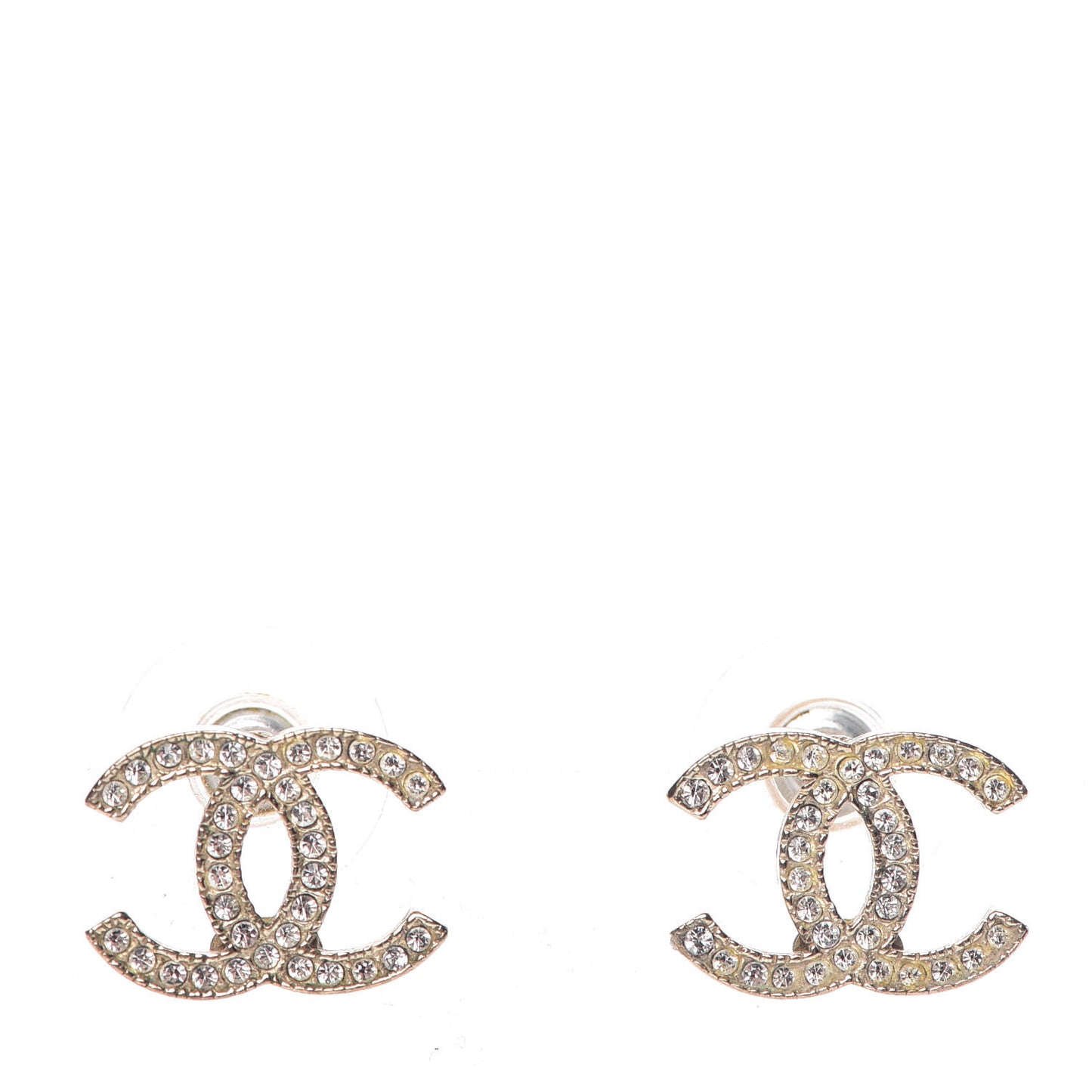 Crystal Timeless CC Earrings Gold