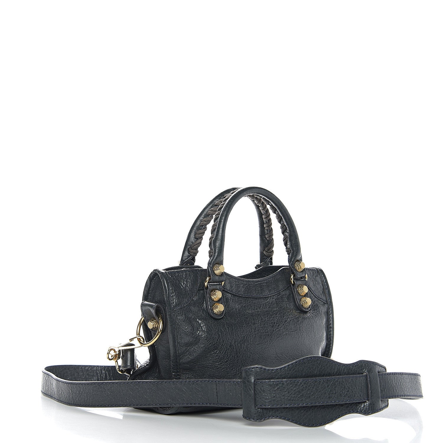 Balenciaga Agneau Giant 12 Gold Hardware Mini City Anthracite 2 of 8