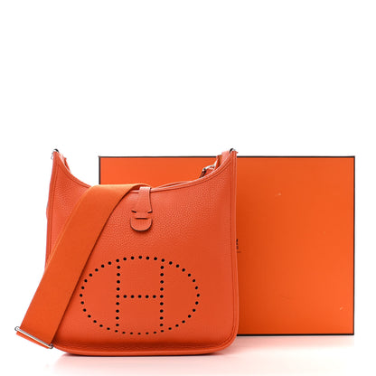Hermes Taurillon Clemence Evelyne III PM Feu 12 of 12