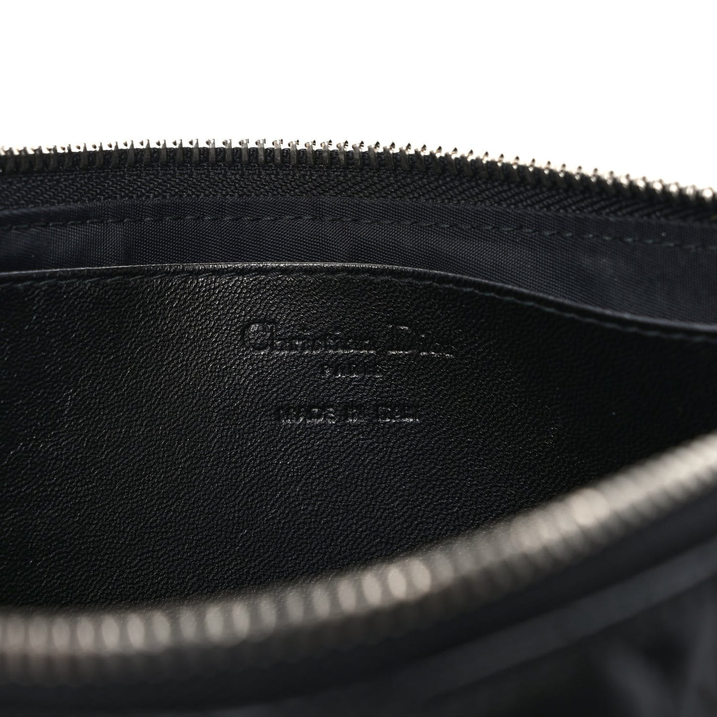 Lambskin Cannage Lady Dior Pochette Black