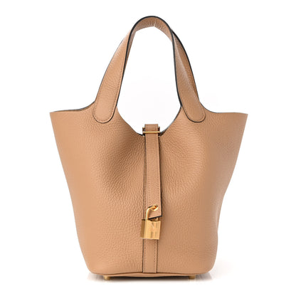 Hermes Taurillon Clemence Picotin Lock 18 PM Chai 1 of 9