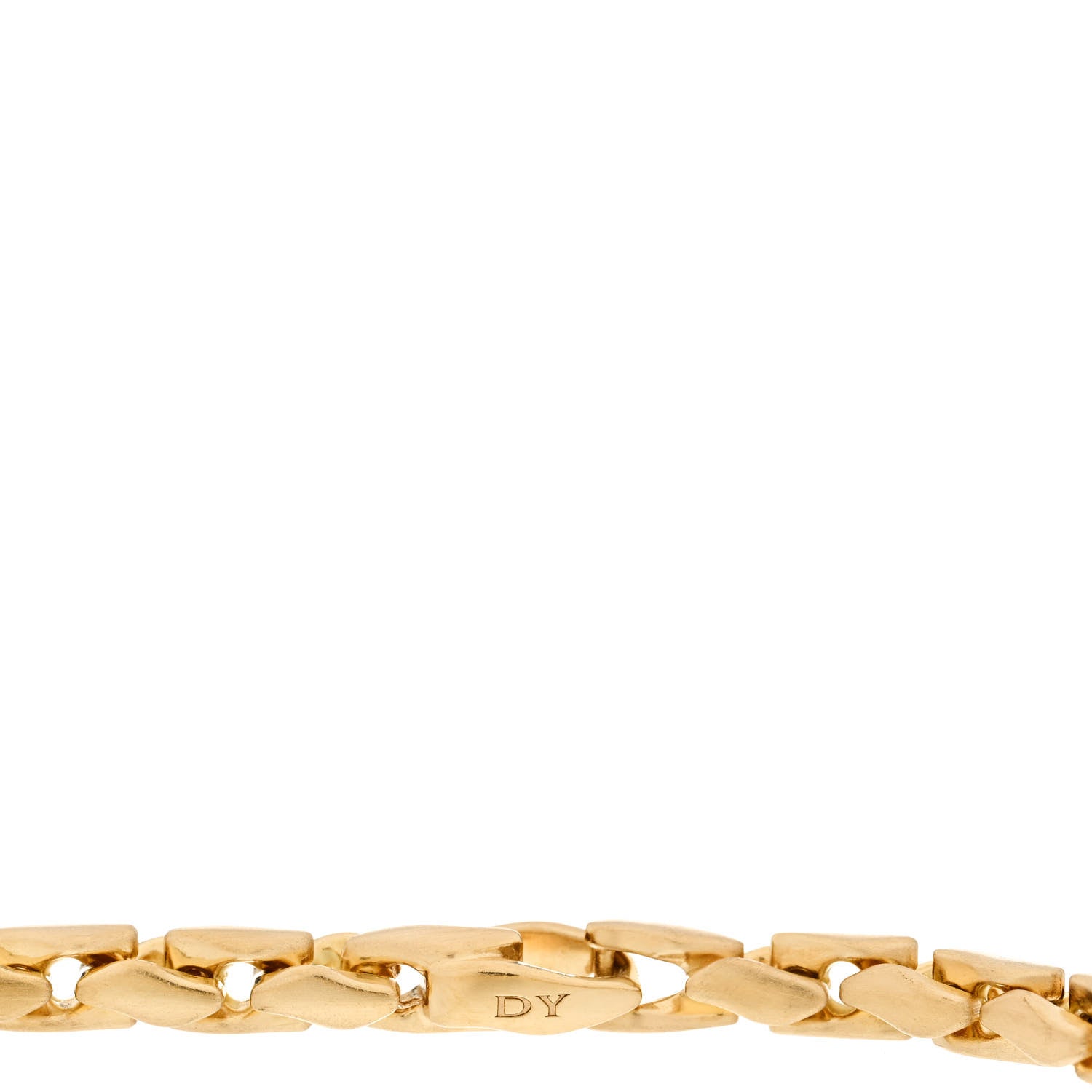 David Yurman 18K Yellow Gold 5mm Fluted Chain Bracelet 3 of 5